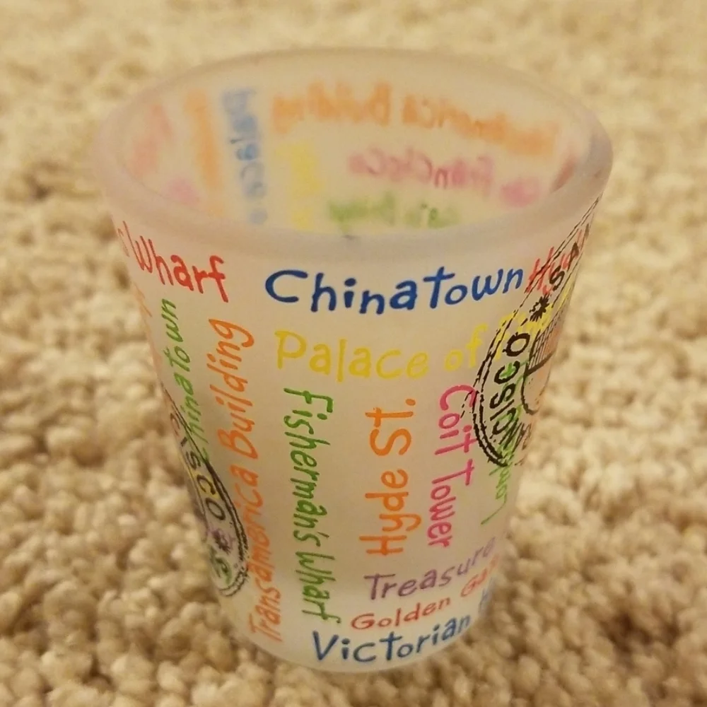 SAN FRANCISCO Multi Color Print Shot Glass